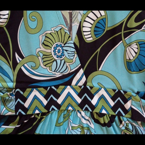 En Focus Studio Floral Printed Pullover Multicolored Dress Size 14 - Picture 4 of 6